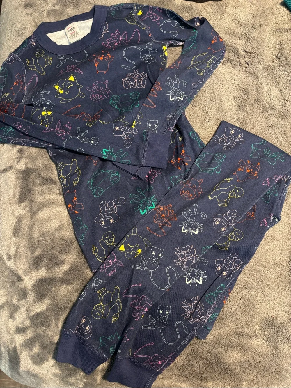 Rare -Hanna Andersson Pokemon Navy Kids Pajama Set